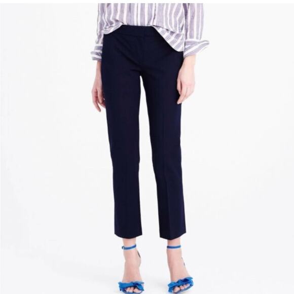 J. Crew Campbell slim trouser cropped pant black - Picture 1 of 9